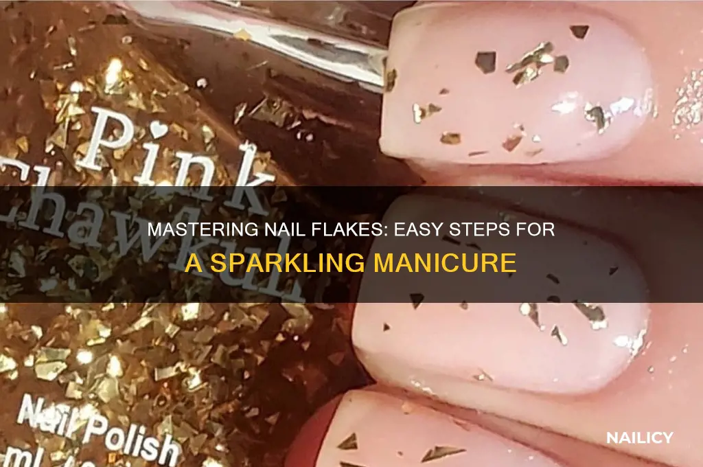 how to apply nail flakes