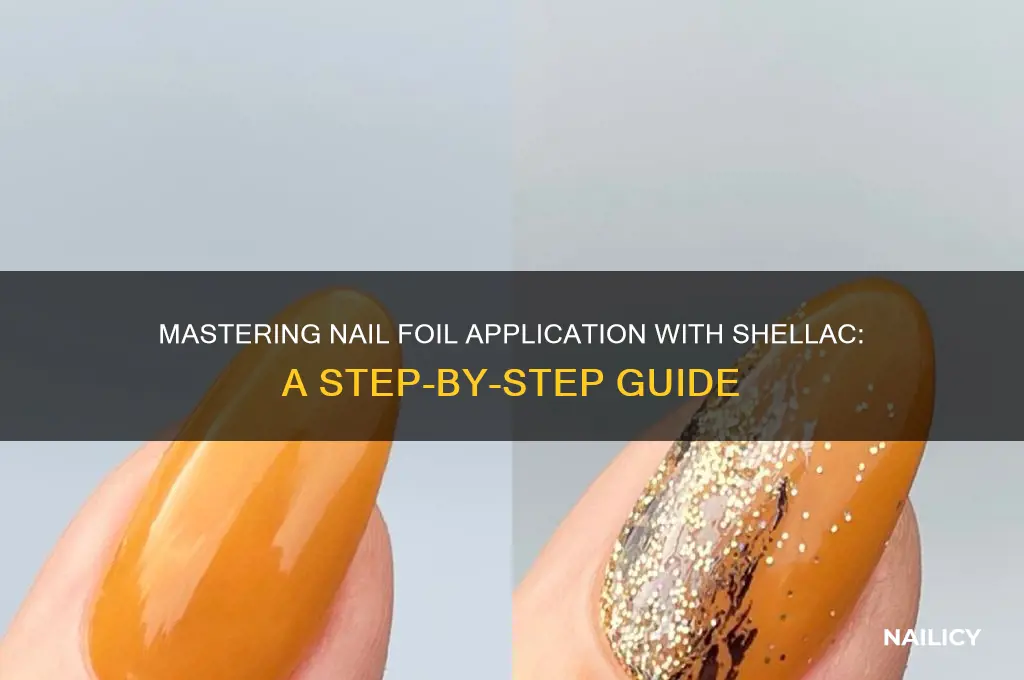 how to apply nail foil with shellac
