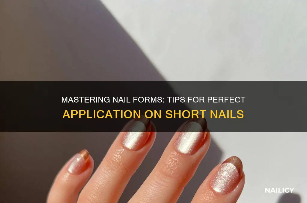 how to apply nail forms on short nails