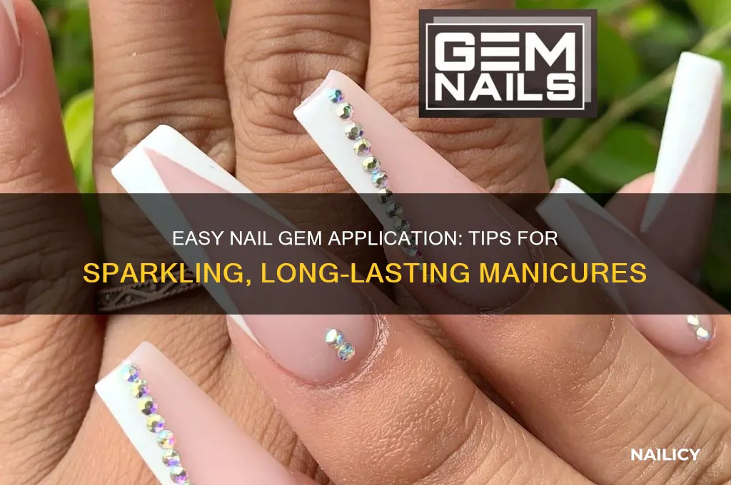 how to apply nail gem