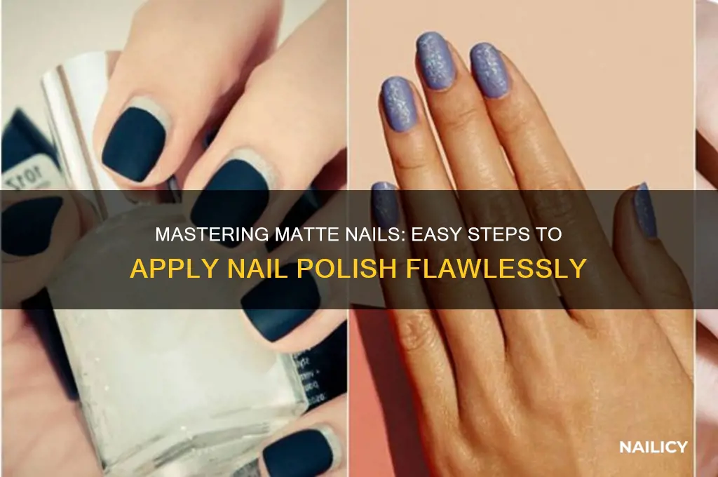how to apply nail polish matte