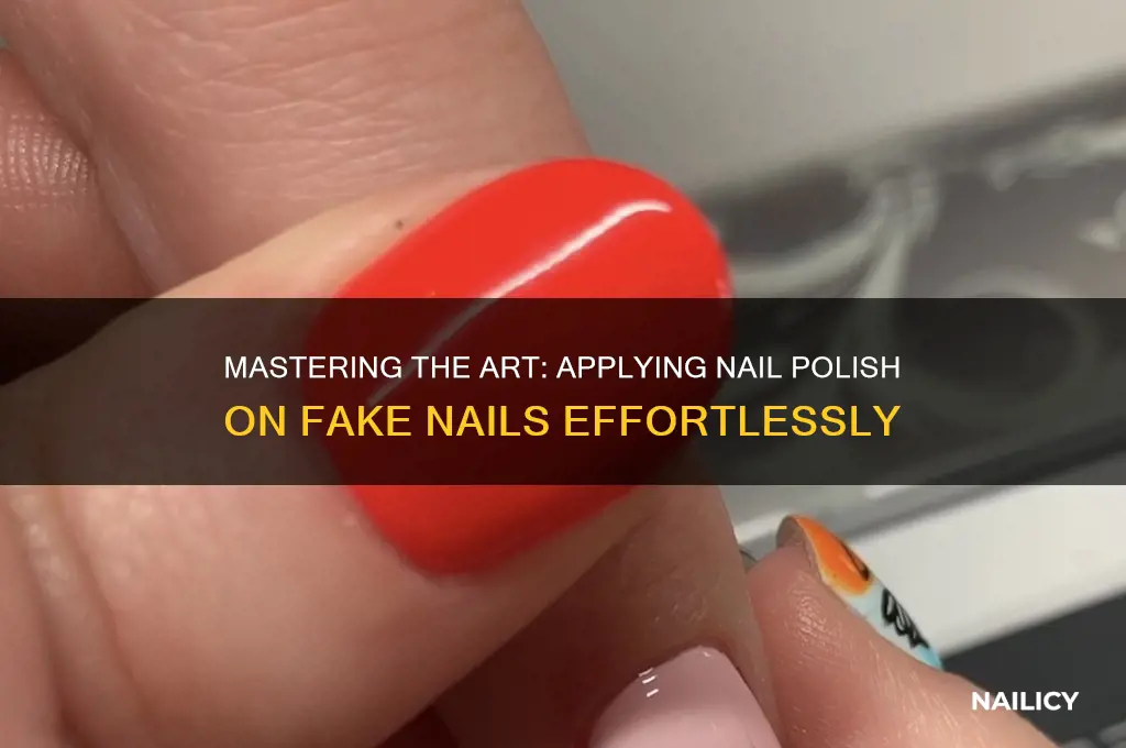 how to apply nail polish on fake nails