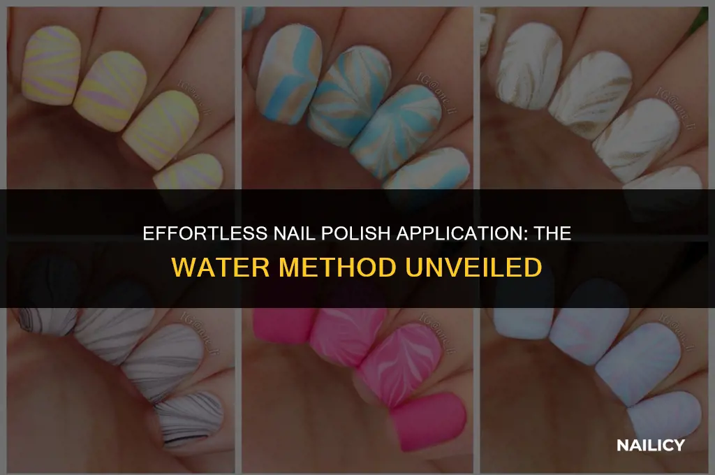 how to apply nail polish on fingers using water