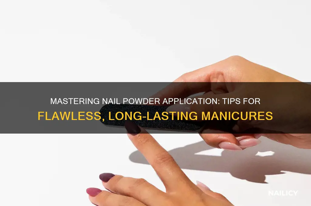 how to apply nail powder