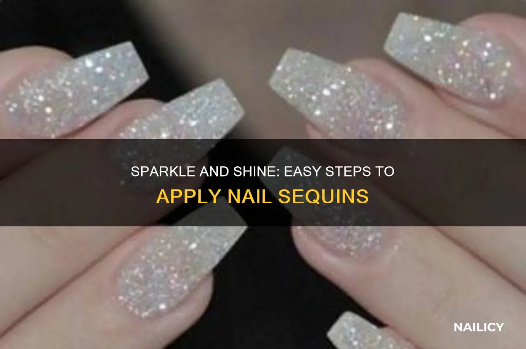 how to apply nail sequins