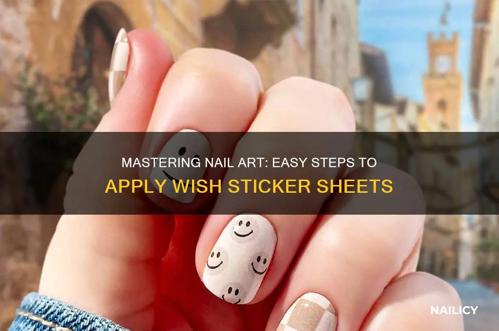 how to apply nail sticker sheets from wish