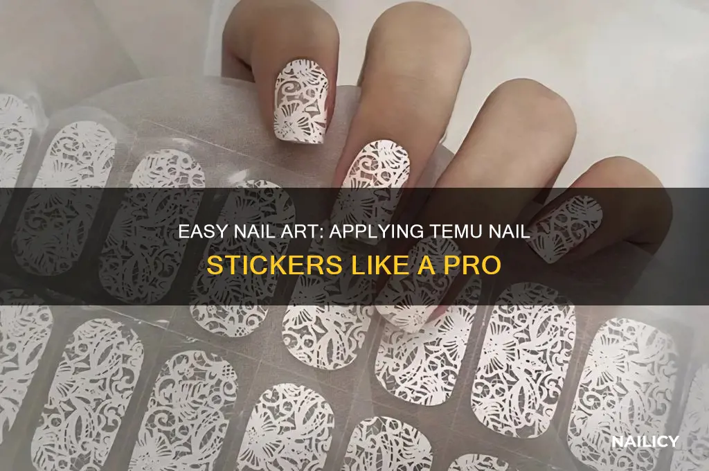 how to apply nail stickers from temu