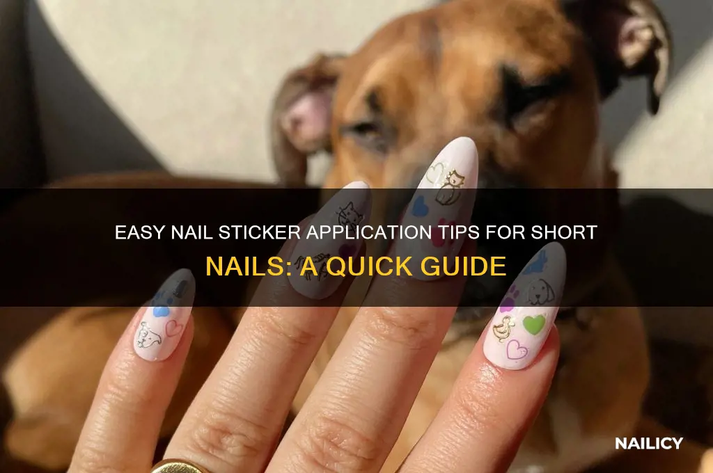 how to apply nail stickers on short nails