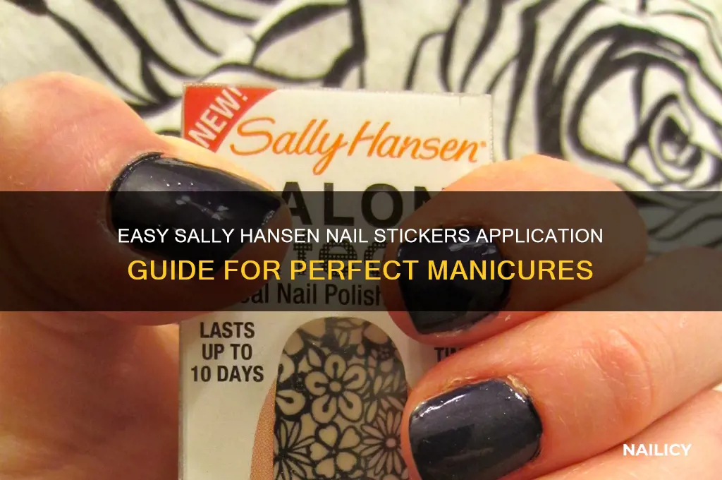 how to apply nail stickers sally hansen