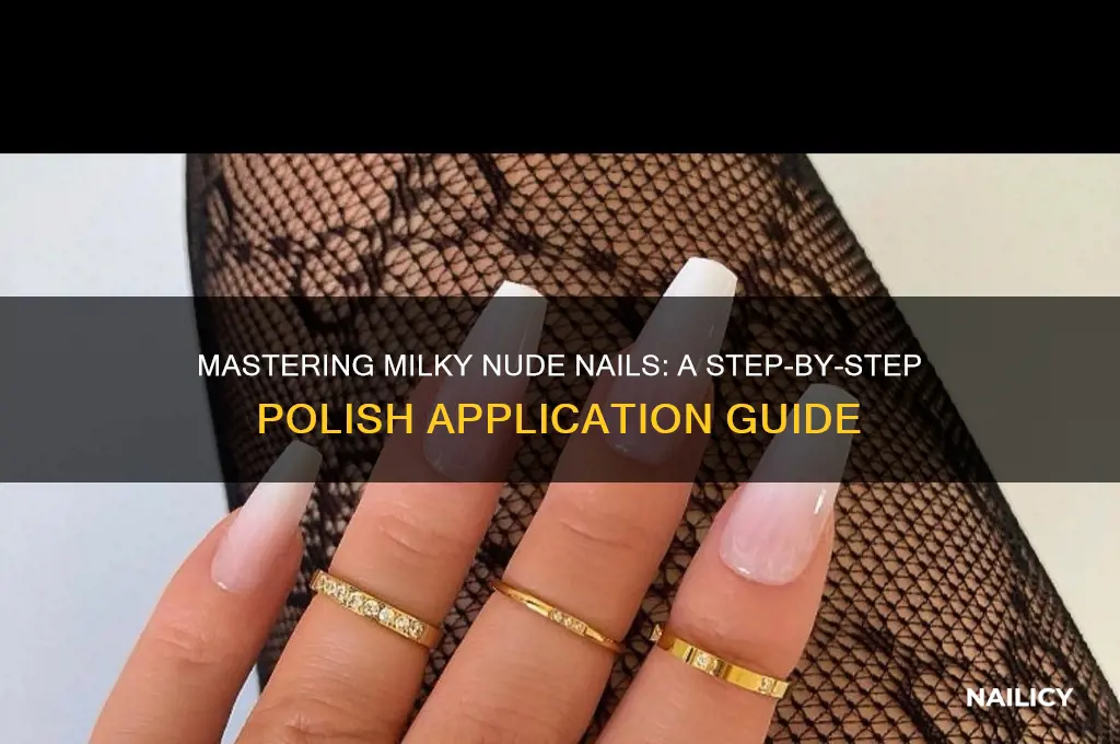 how to apply nude milky nail polish