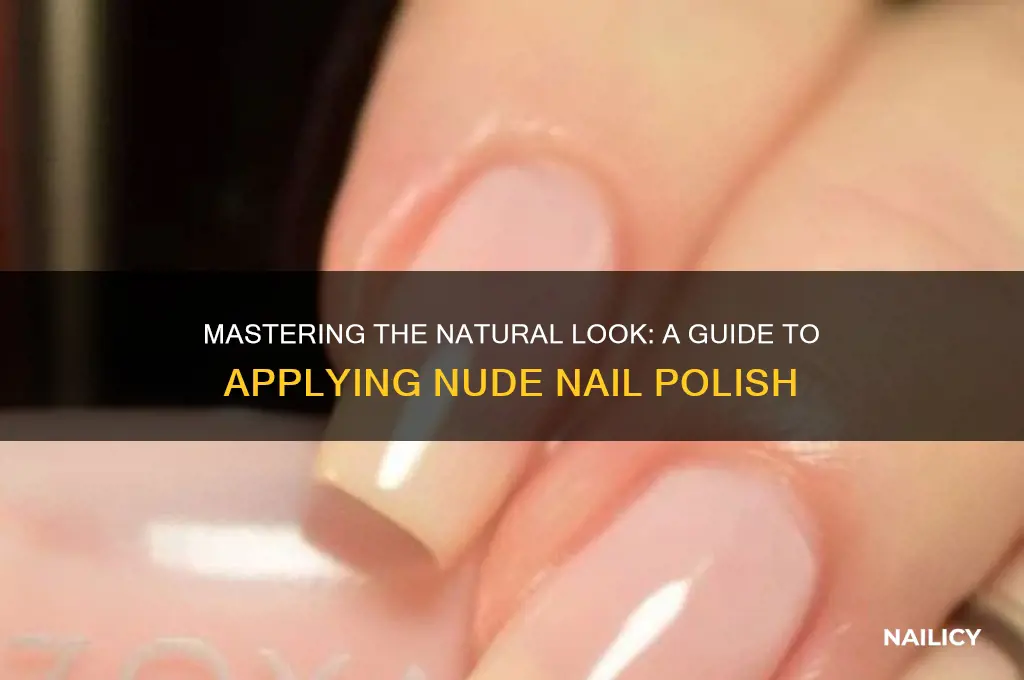 how to apply nude nail polish