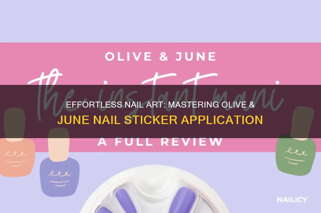 how to apply olive and june nail stickers