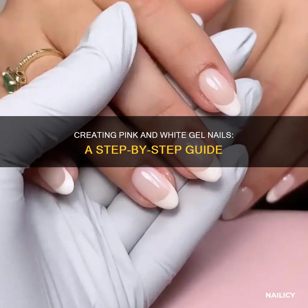 how to apply pink and white gel nails