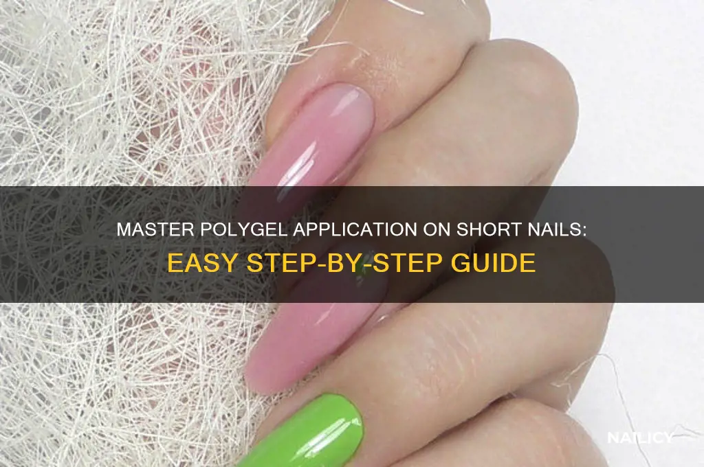 how to apply polygel on short nails