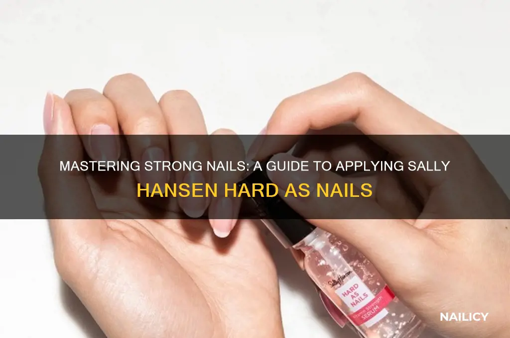how to apply sally hansen hard as nails