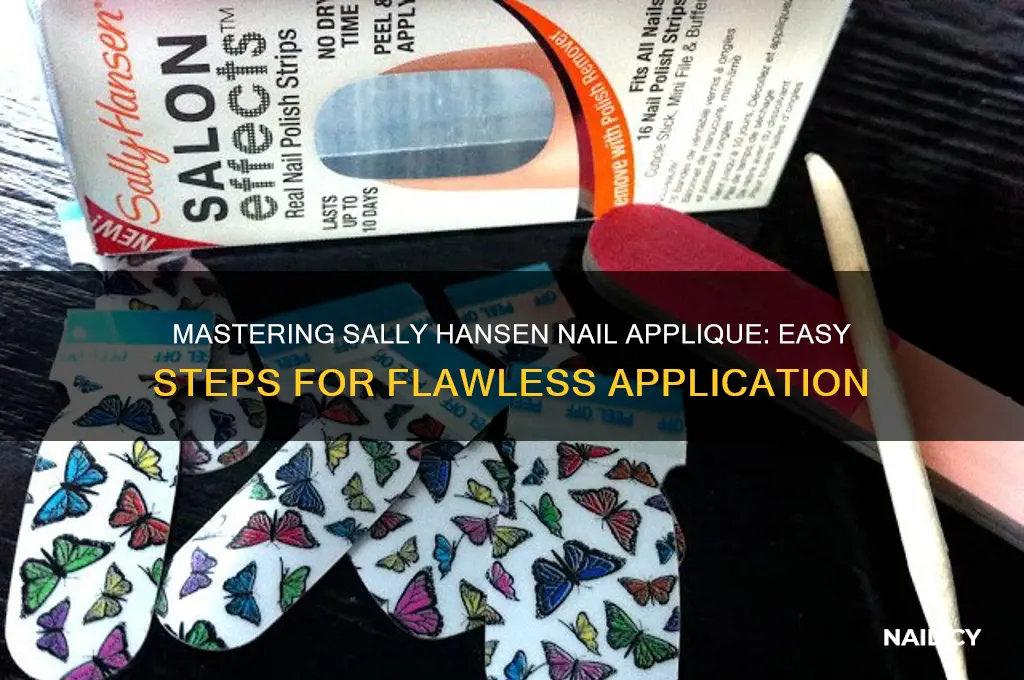 how to apply sally hansen nail applique