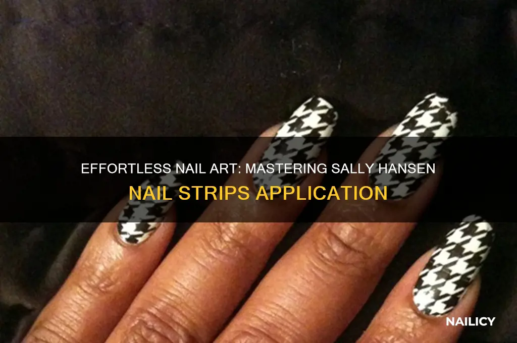 how to apply sally hansen nail strips