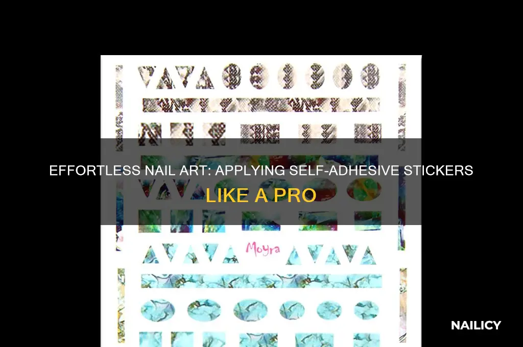how to apply self adhesive nail stickers