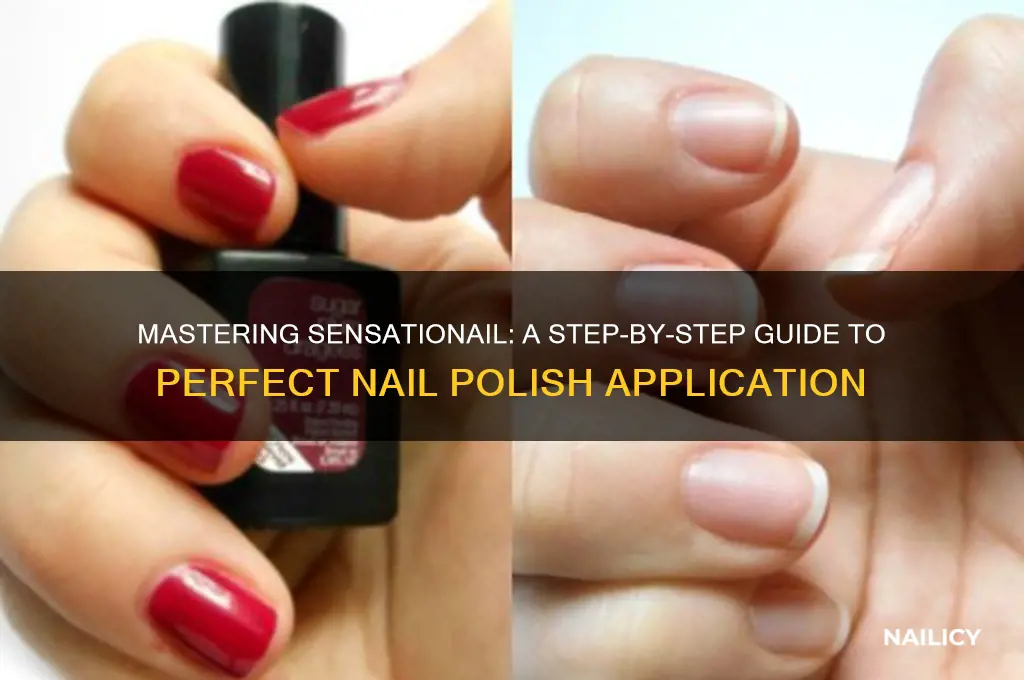 how to apply sensationail nail polish