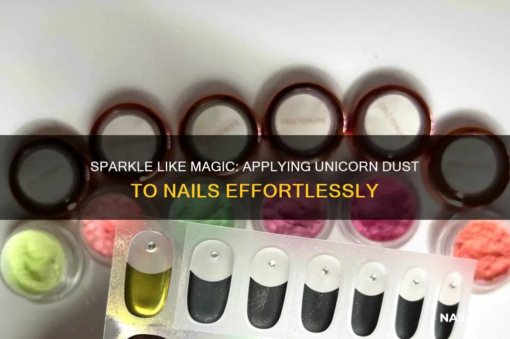 how to apply unicorn dust to nails