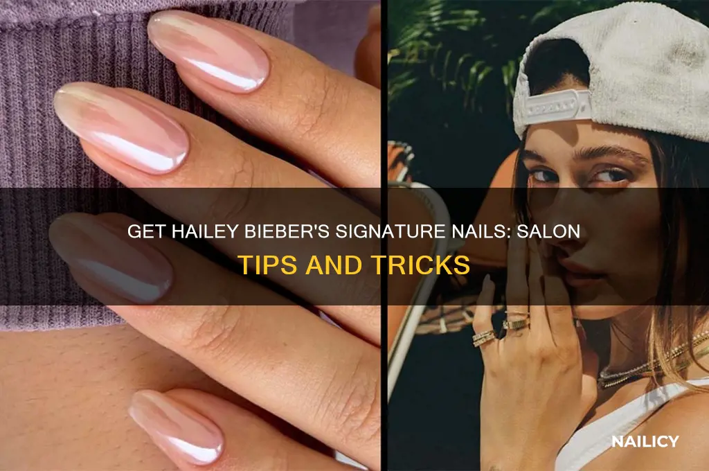 how to ask for hailey bieber nails at salon