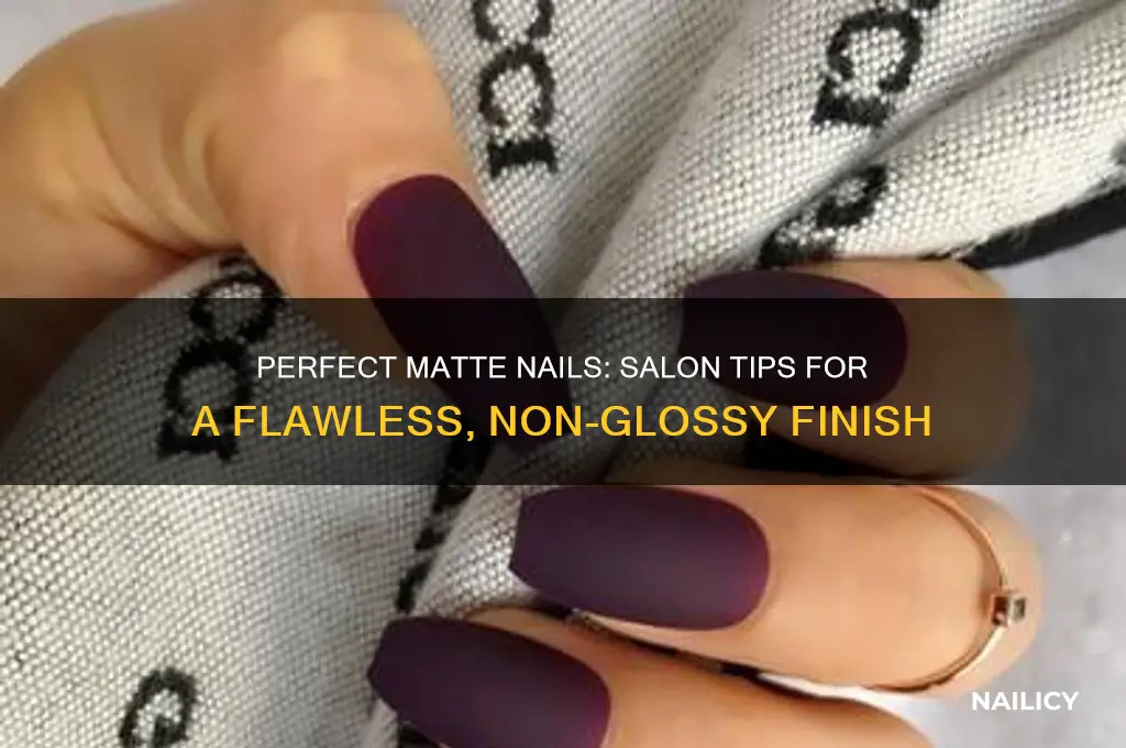 how to ask for matte nails at a salon
