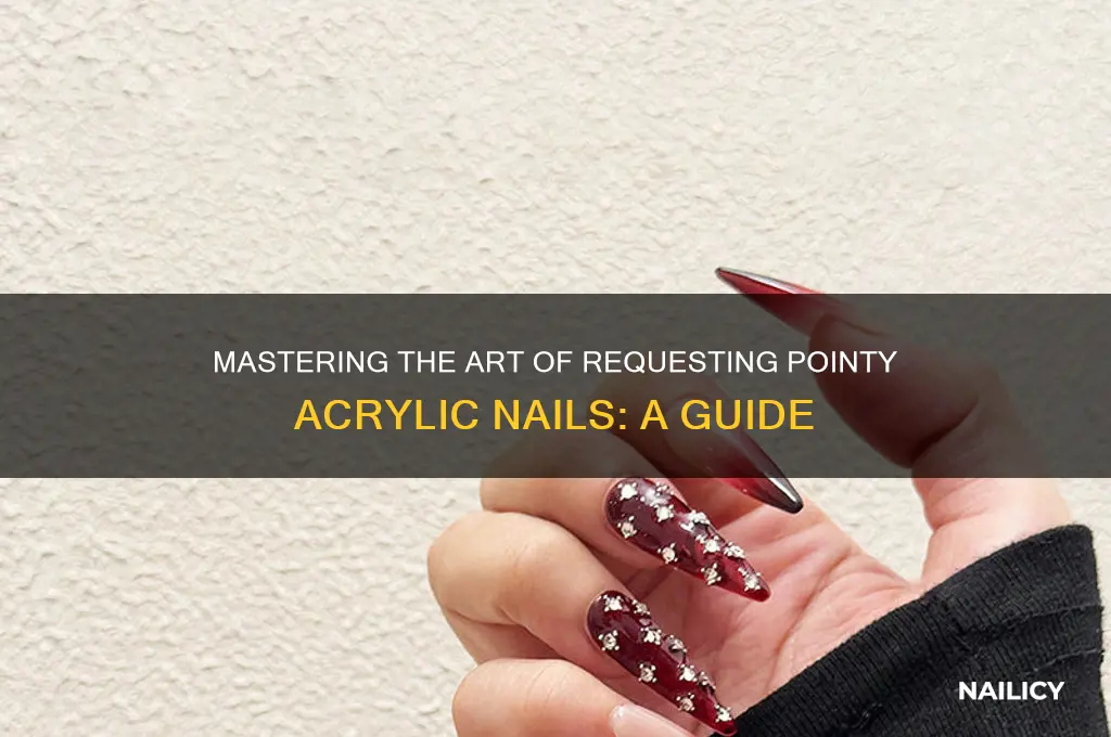 how to ask for ointy acrilic nails
