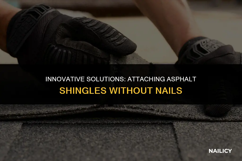 how to attach asphalt shingles when nails cant be used