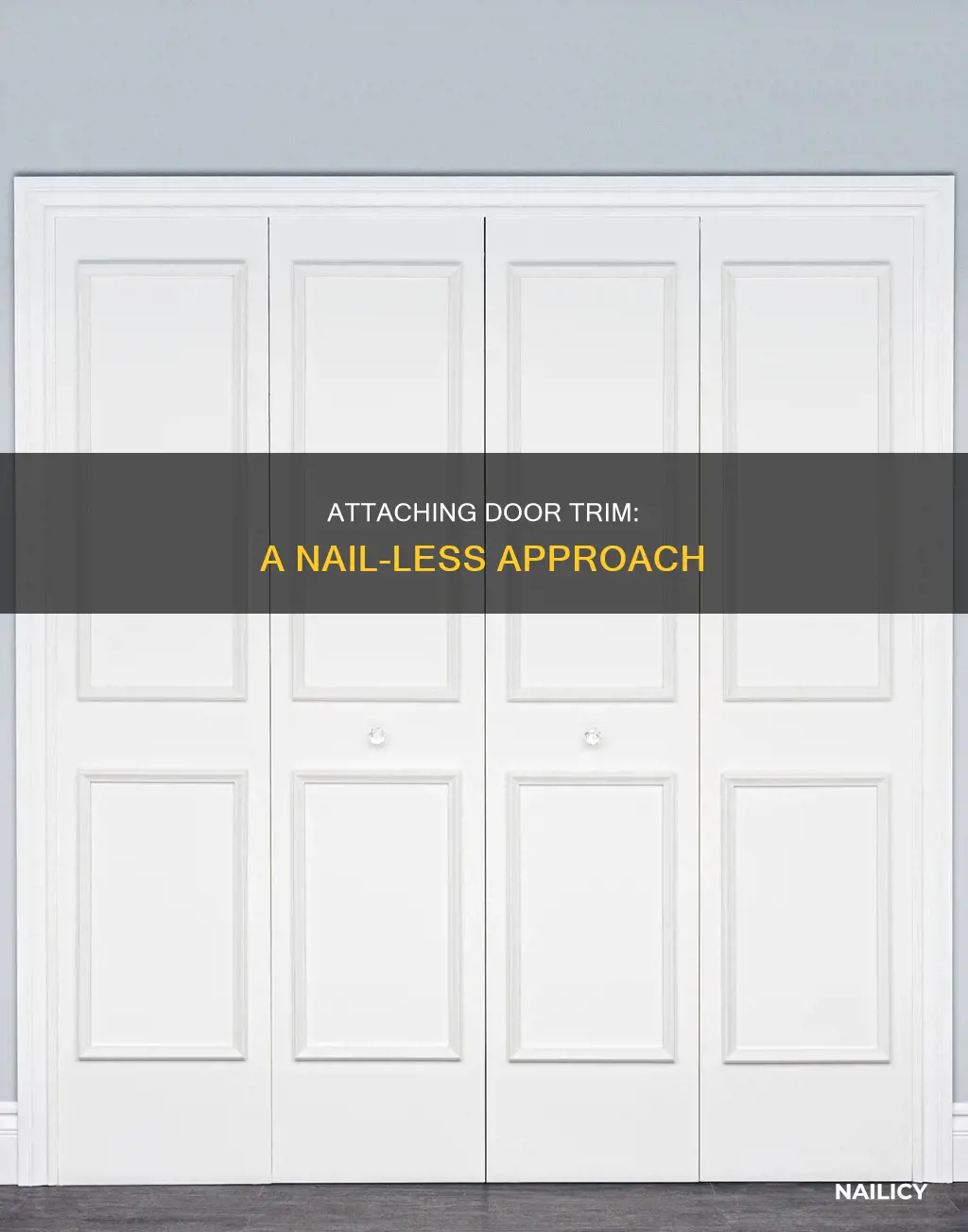 how to attach door trim without nails