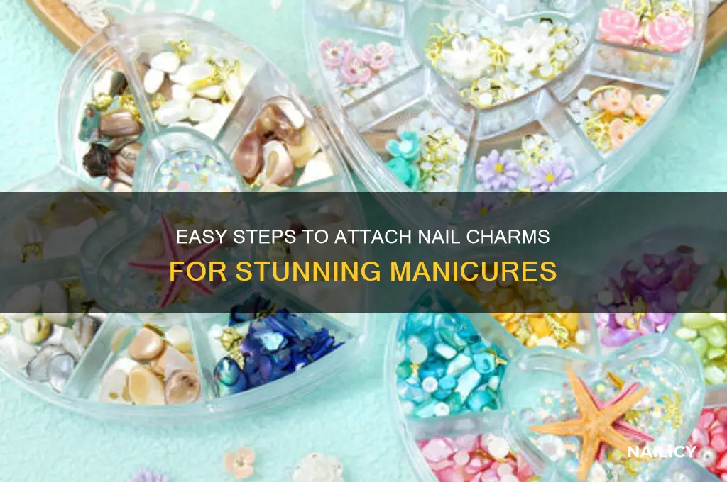 how to attach nail charms