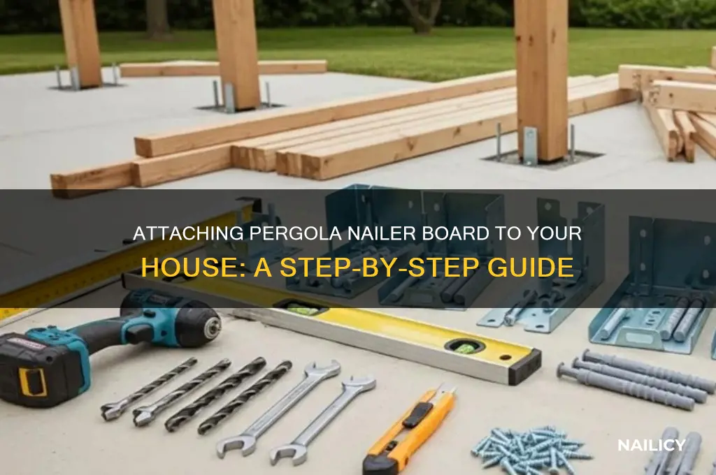 how to attach pergola nailer board to house
