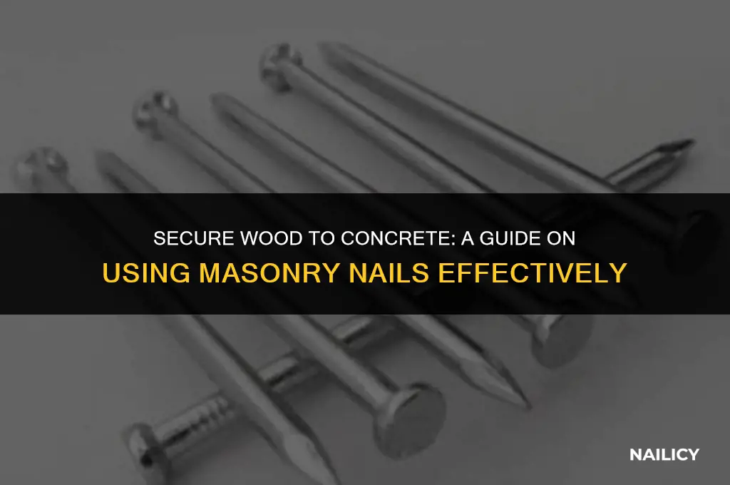 how to attach wood to concrete using masonry nails