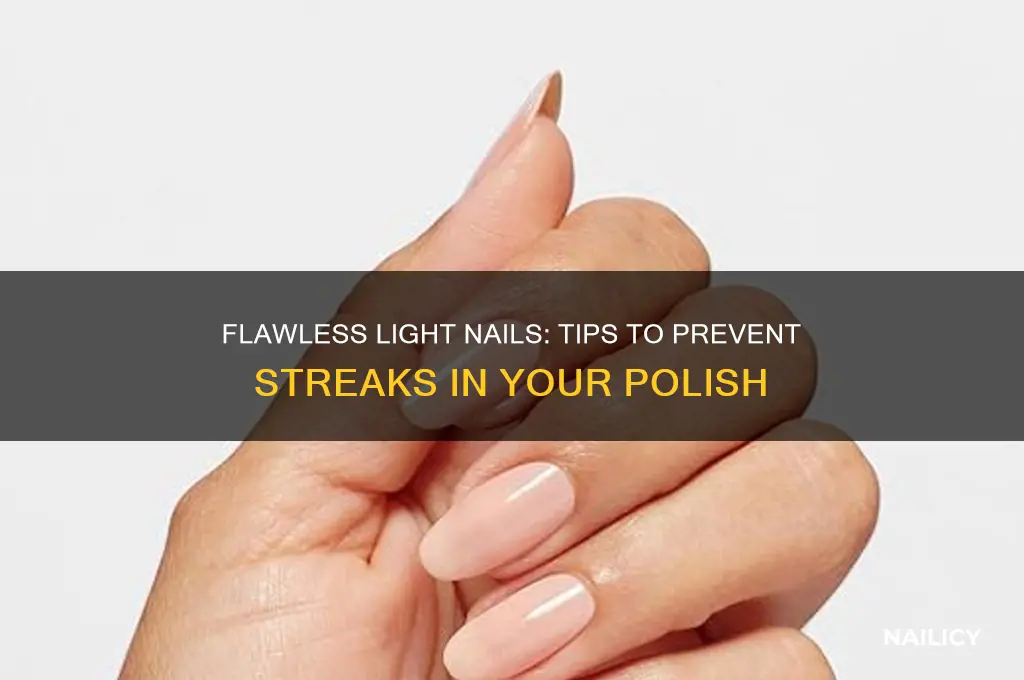 how to avoid streaks in light nail polish