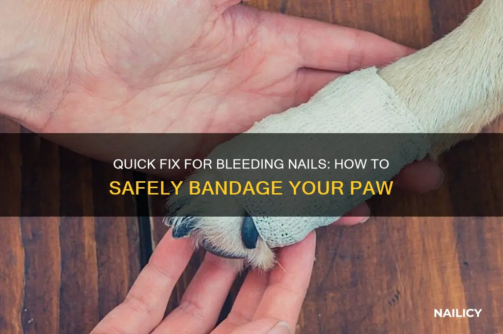 how to banged paw for nail bleeding