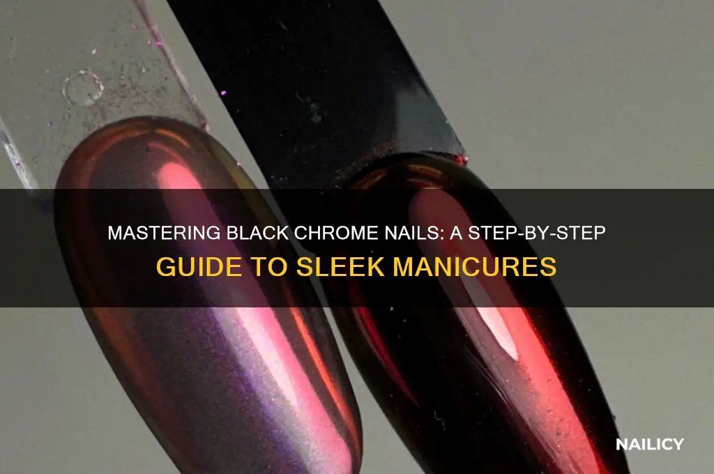how to black chrome nails