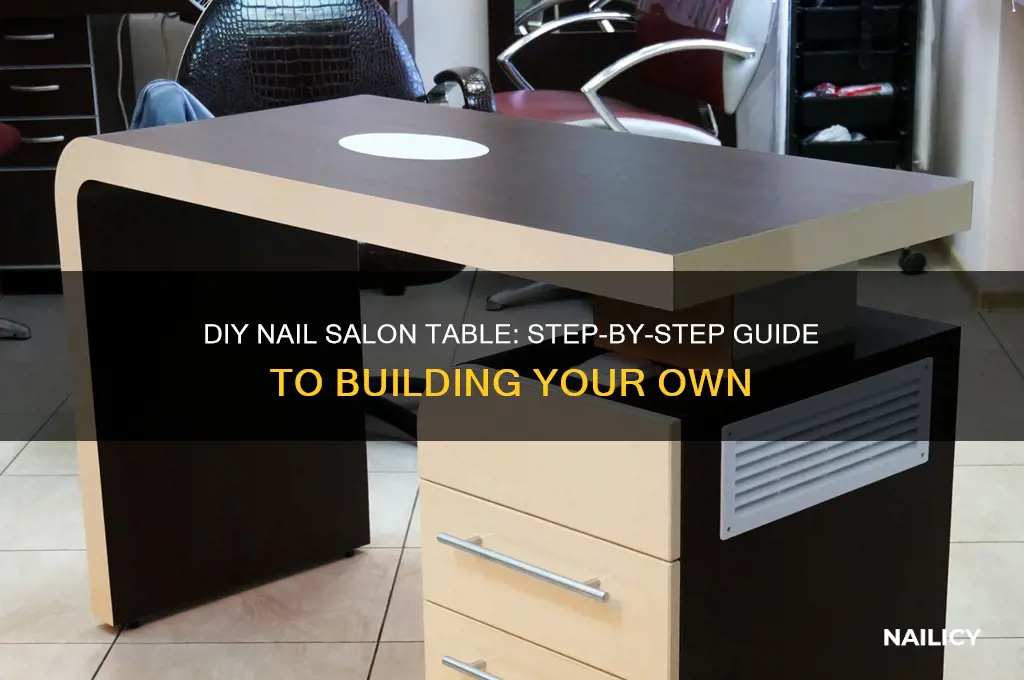 how to build a nail salon table