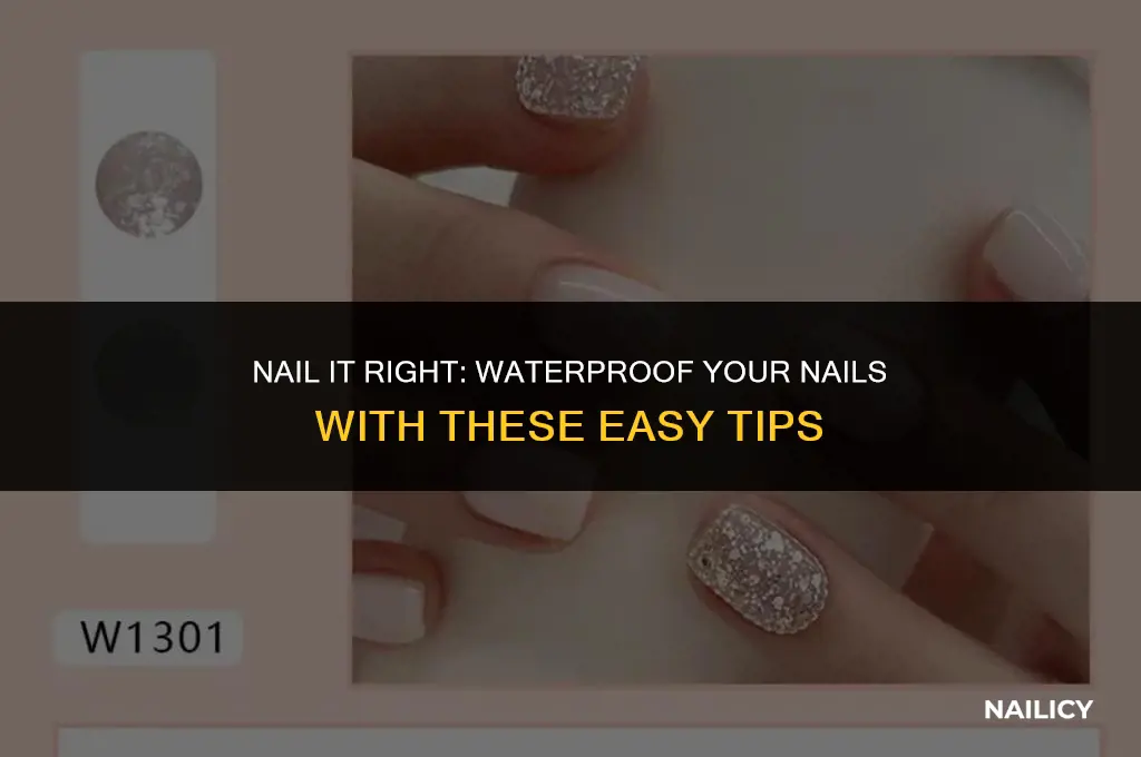 how to build nail so water doesn