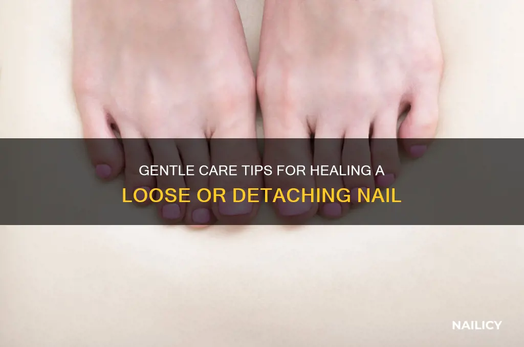 how to care for a nail coming off