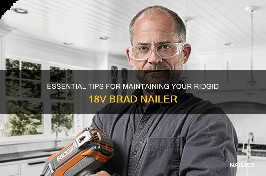 how to care for ridgid 18v brad nailer