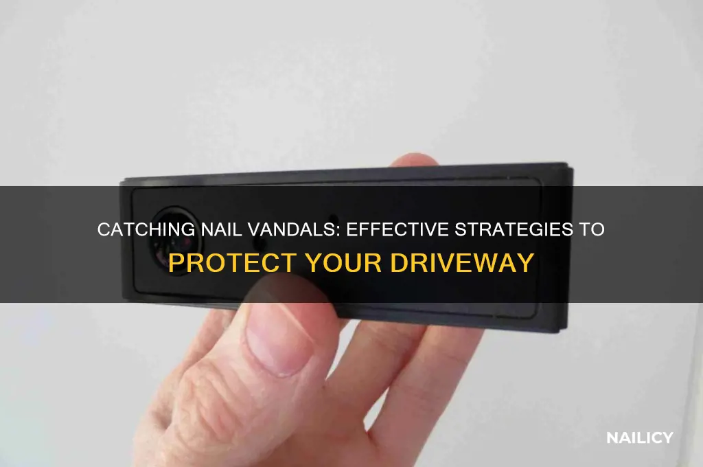 how to catch someone throwing nails in driveway