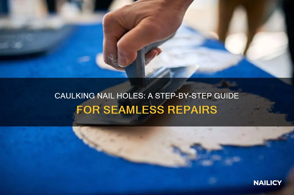 how to caulk nail holes