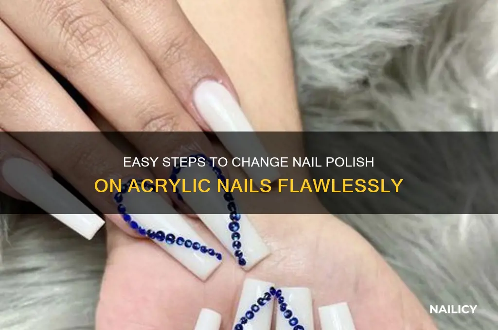 how to change nail polish on acrlic nails