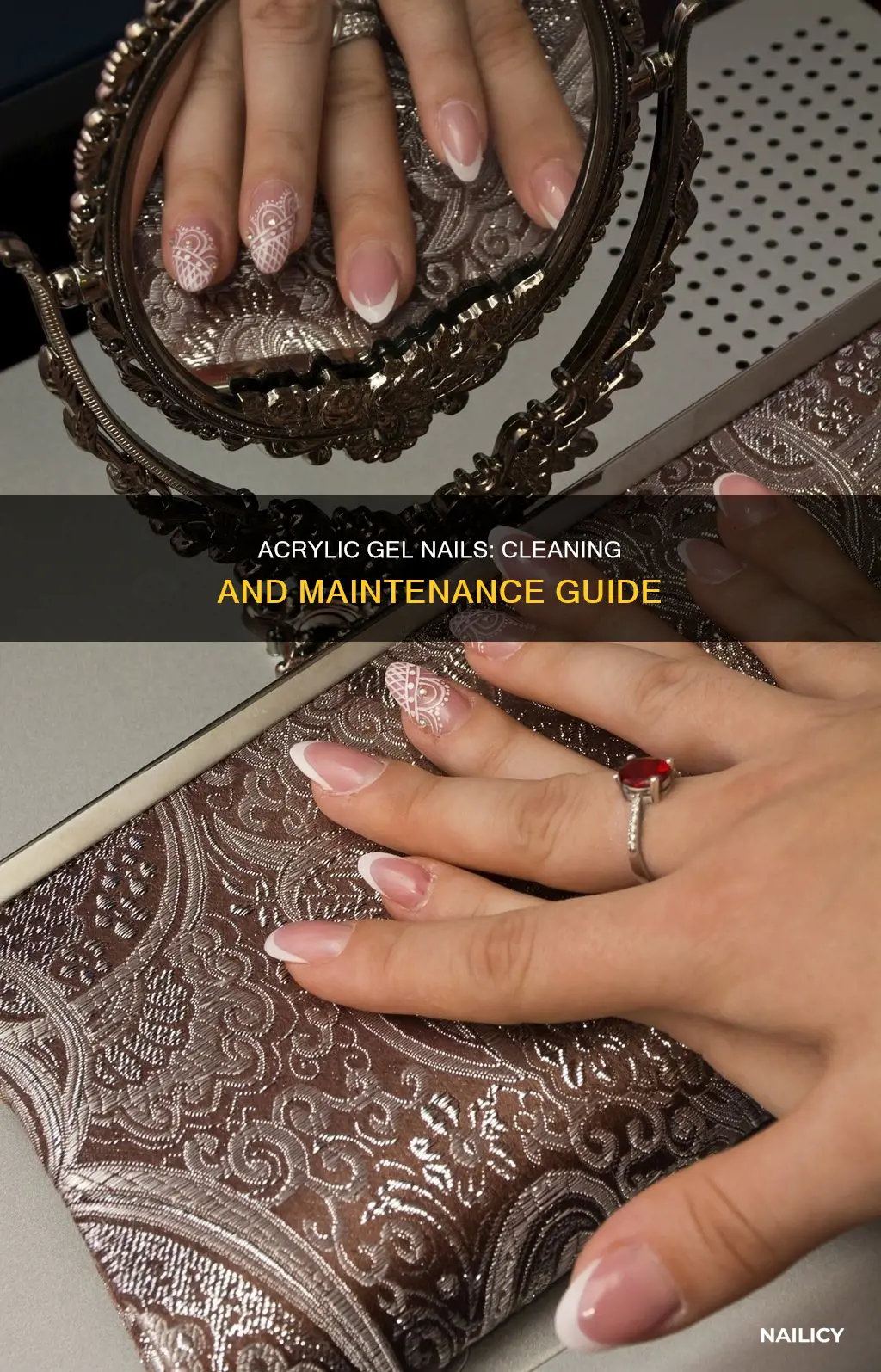 how to clean acrylic gel nails
