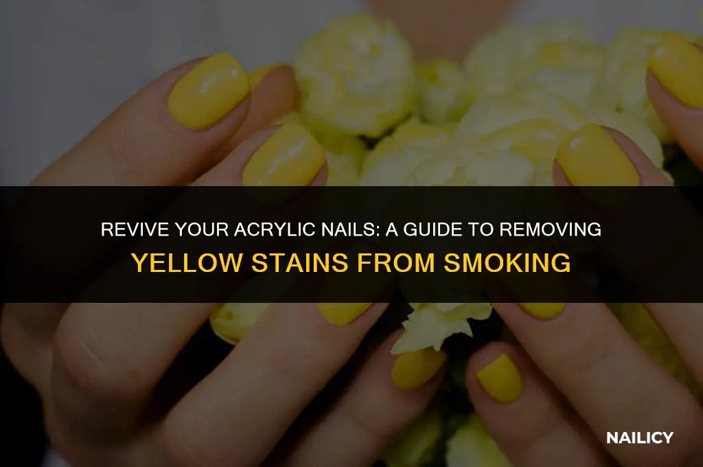 how to clean acrylic nails that get yellow from smoking