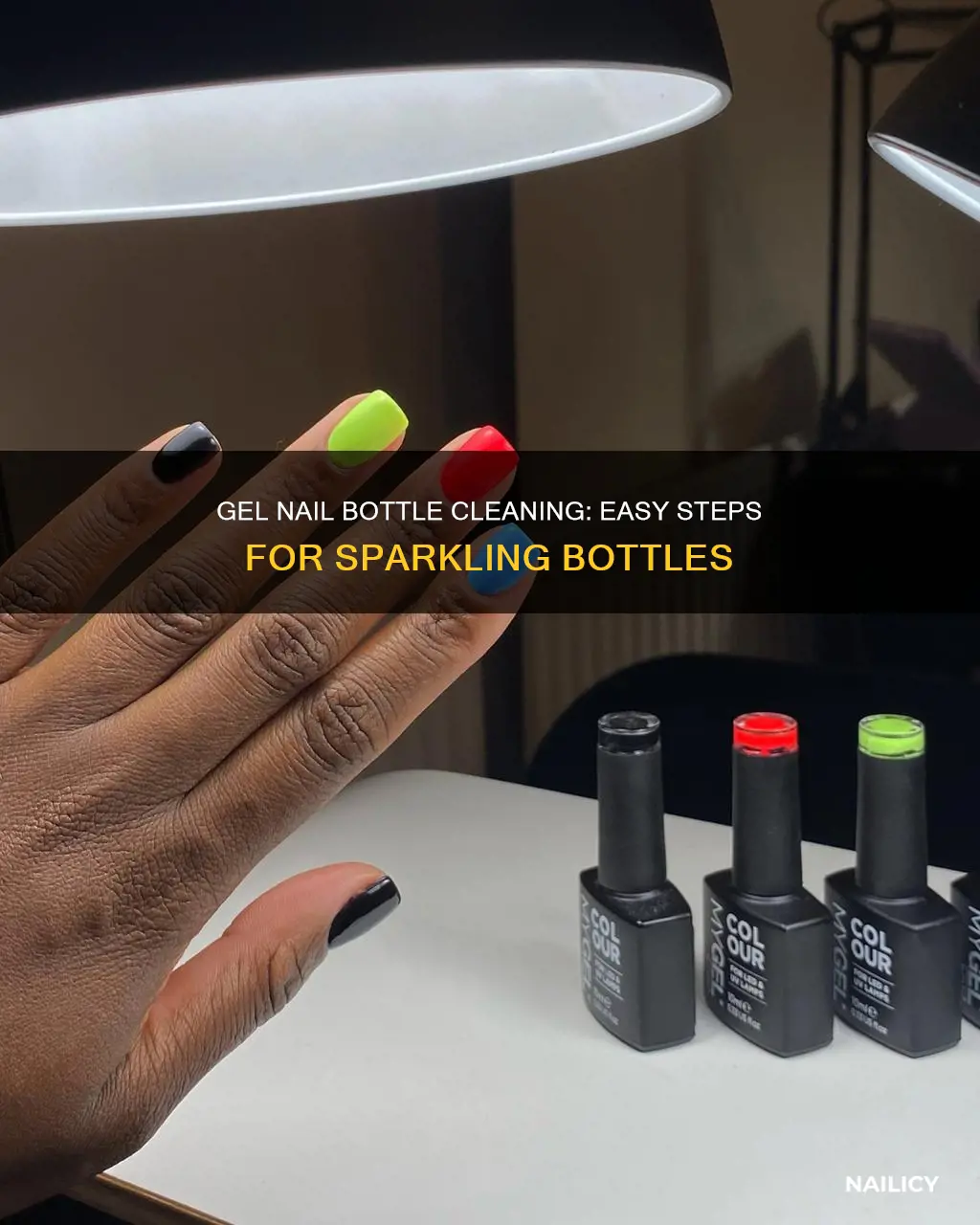how to clean gel nail bottles