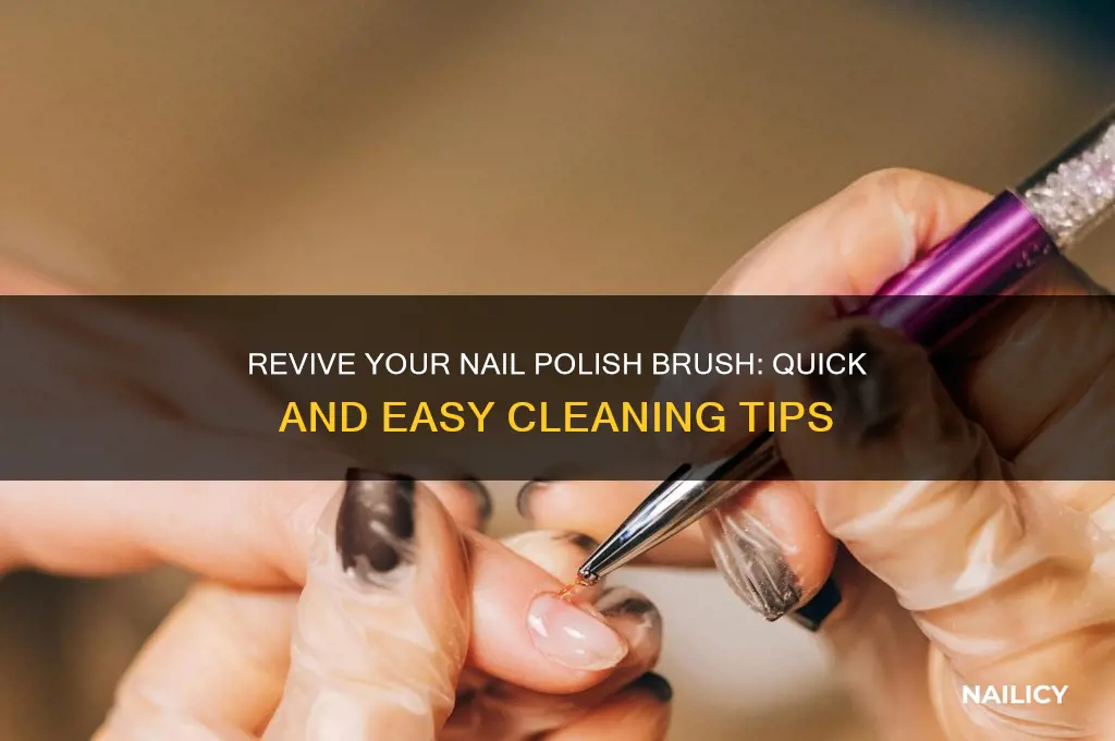 how to clean nail polish brush