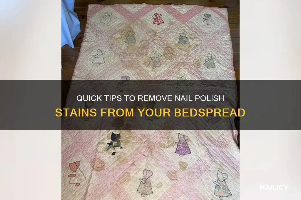 how to clean nail polish from bedspread