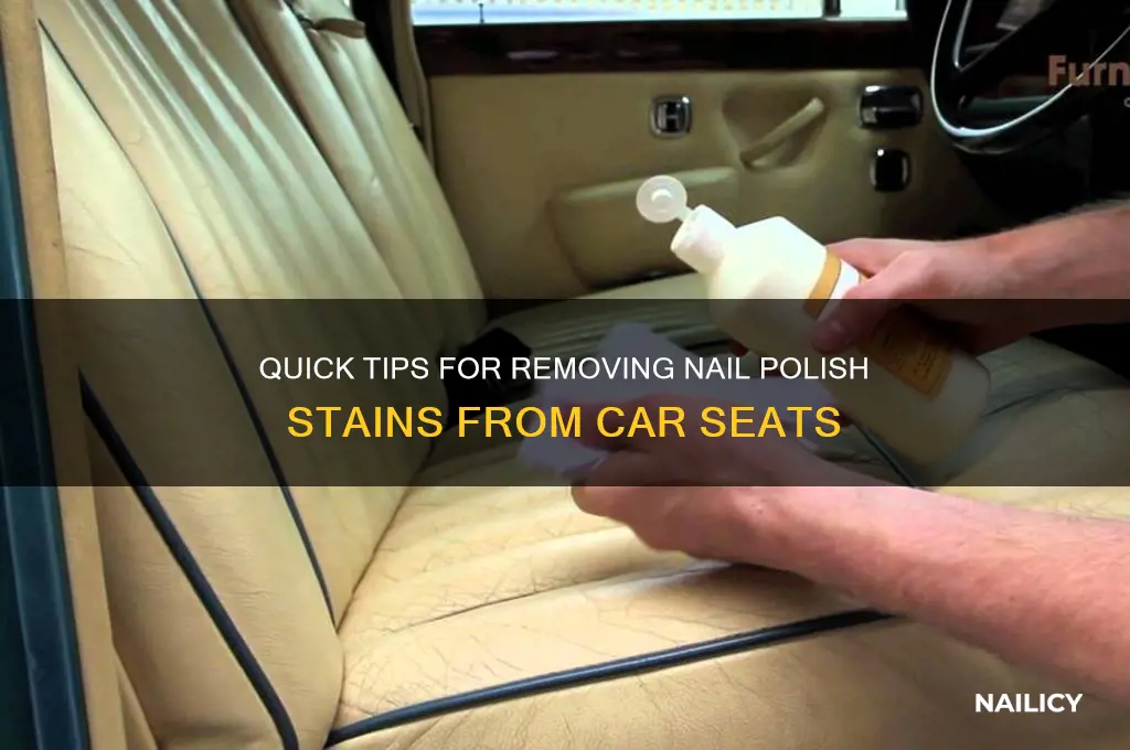 how to clean nail polish from car seat
