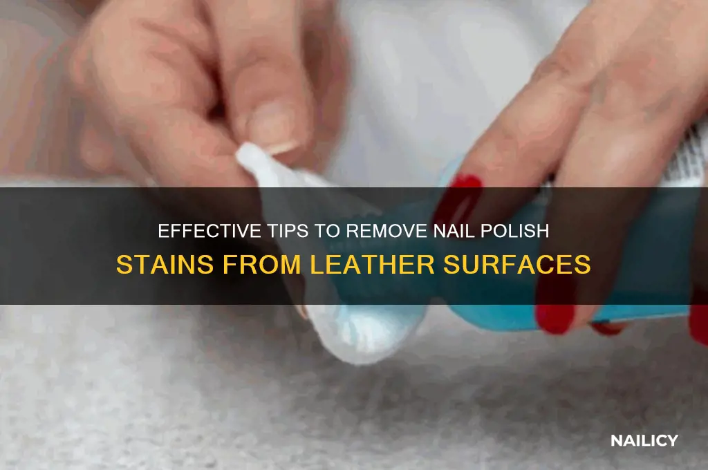 how to clean nail polish from leather