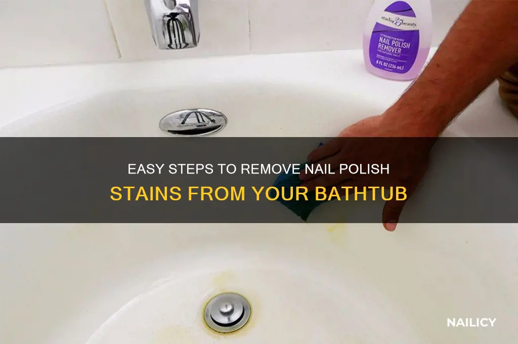 how to clean nail polish off a bathtub